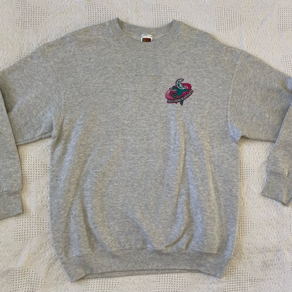 Vintage Y2k Ncaa Tempe Tostitos Fiesta Bowl Crewneck Sweatshirt Gray Mens Xl